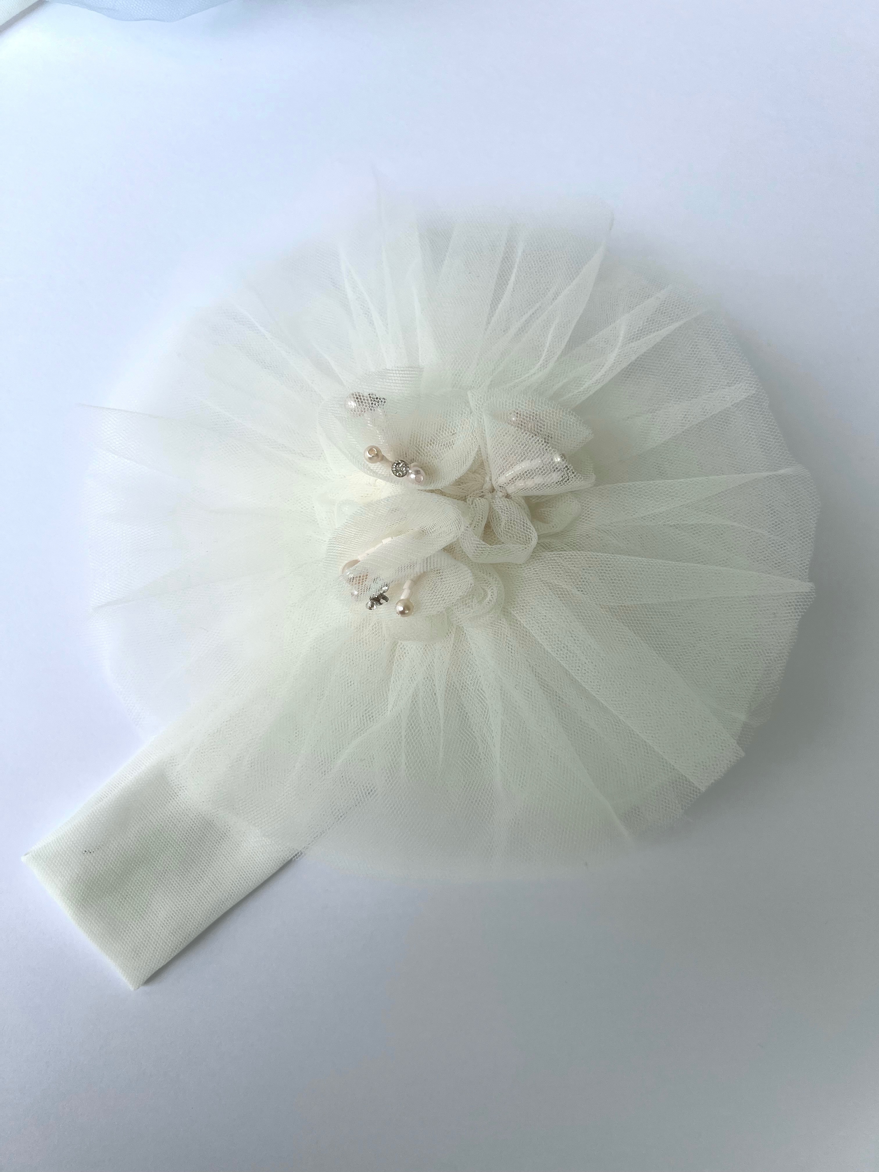 White Tulle Headband